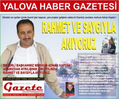 Adnan KAPTAN  rahmet ve sayg ile anyoruz